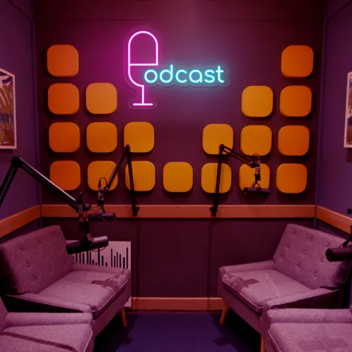 Cool Podcast Neon Sign - Custom Patch