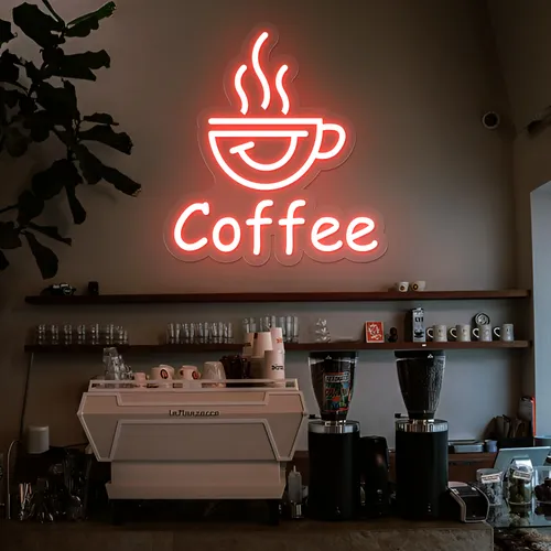Thrilled Coffee Neon Sign - Custom Patch