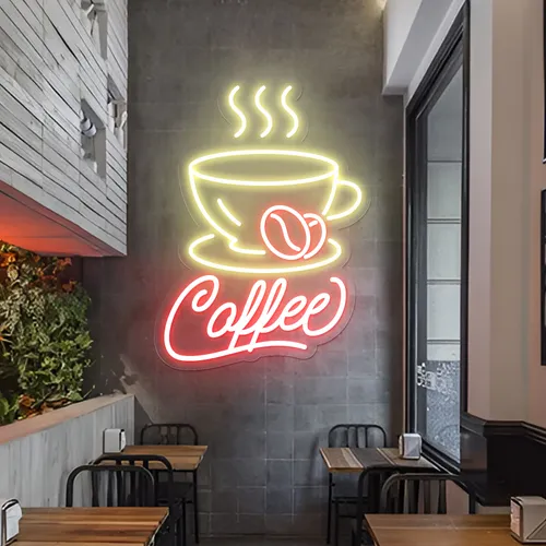 Classy Gleam Coffee Neon Sign - Custom Patch
