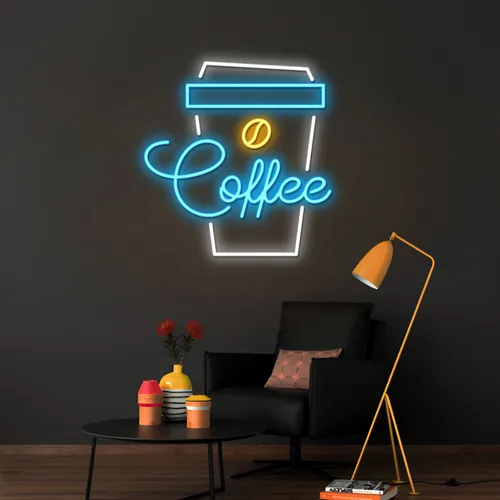 Snazzy Eye-catching Coffee Neon Sign - Custom Patch