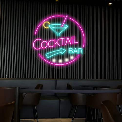 Radiant Cocktail Bar Neon Sign - Custom Patch