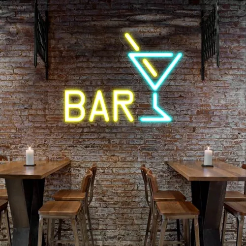 Martini Bar Neon Sign - Custom Patch