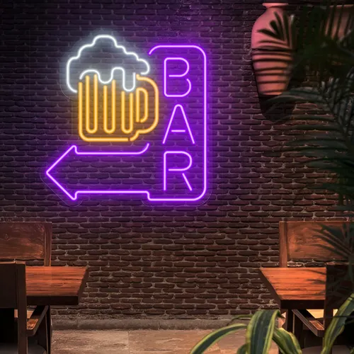 Beer Jug Bar Neon Sign - Custom Patch