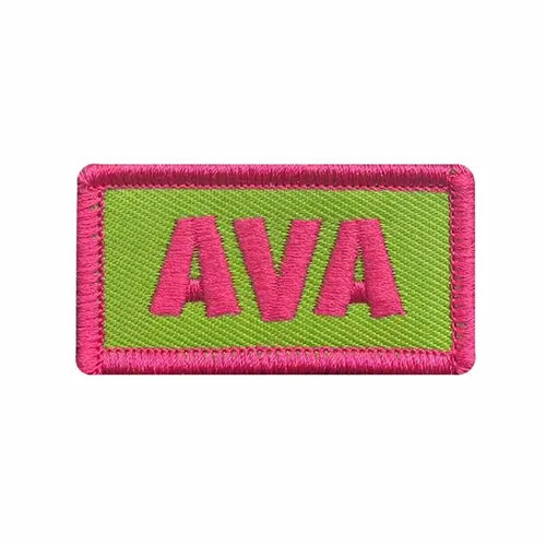 Pink and Green Ava Name Patch - Custom Patch
