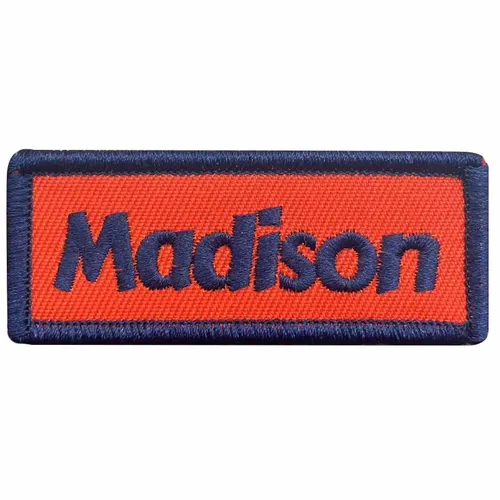 Navy and Orange Madison Name Patch - Custom Patch