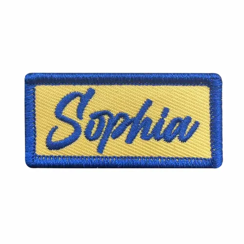 Blue and Cream Sophia Name Patch - Custom Patch