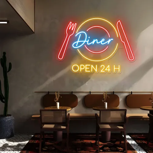 Neon Diner Sign - Custom Patch