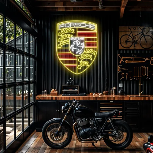 Porsche Neon Sign - Custom Patch