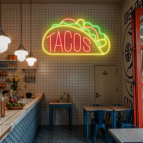 Neon Taco Sign - Custom Patch