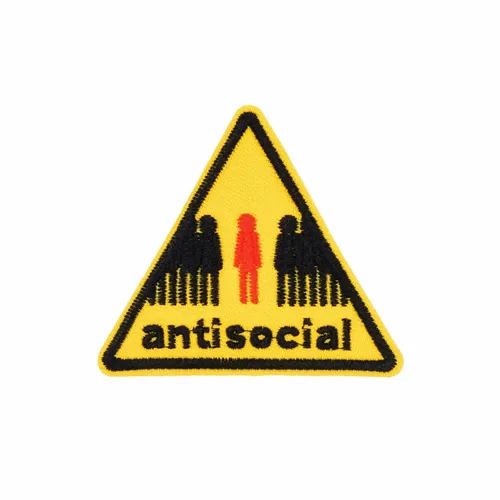 Yellow and Black Antisocial Patch - Custom Patch