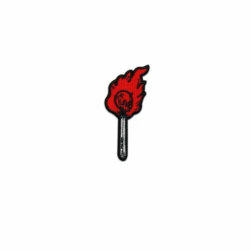 Red and White Lit Skull Match - Custom Patch