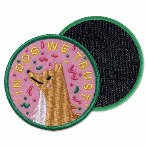 Round In Dog We Trust Velcro Patch - Custom Patch
