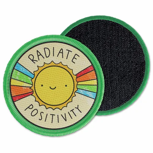 Round Radiate Positivity Velcro Patch - Custom Patch