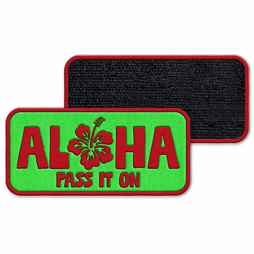 Rectangle Aloha Velcro Patch - Custom Patch