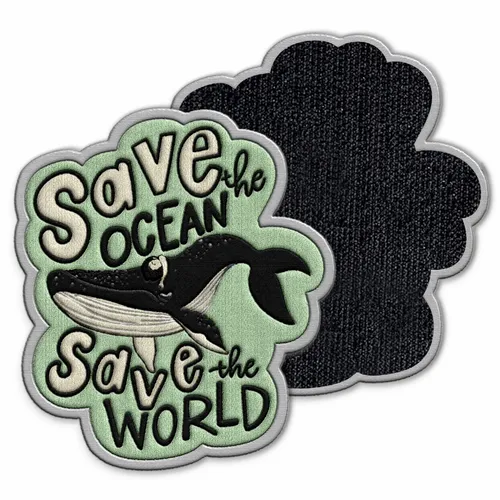 Save the Ocean Velcro Patch - Custom Patch