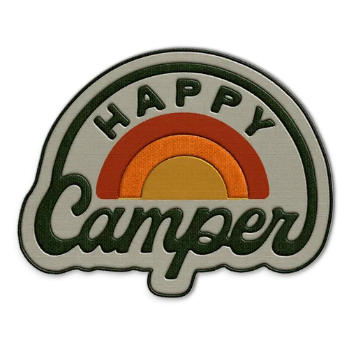 Happy Camper Hat Patch - Custom Patch