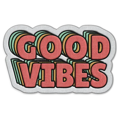 Good Vibes Hat Patch - Custom Patch