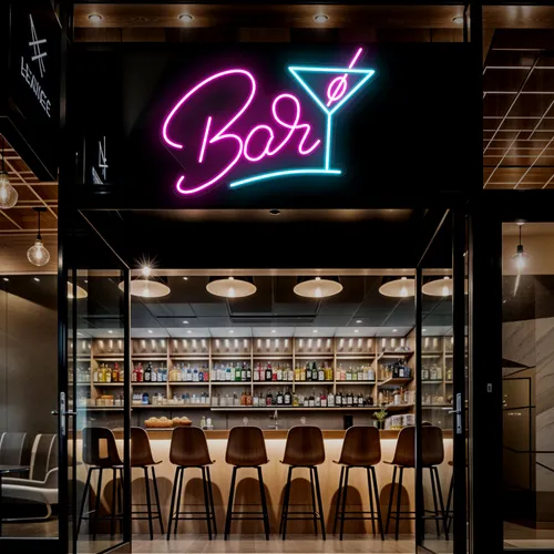 Oh Cocktail Bar Neon Sign - Custom Patch