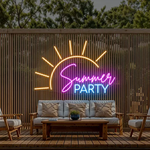 Cool Summer Party Neon Sign - Custom Patch