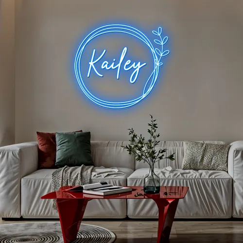 Boho Kailey Name Neon Sign - Custom Patch