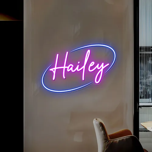Hailey Neon Sign - Custom Patch