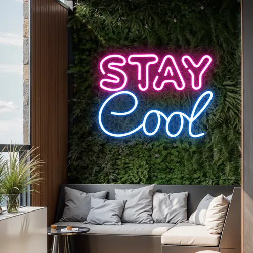 Stay Cool Neon Sign - Custom Patch