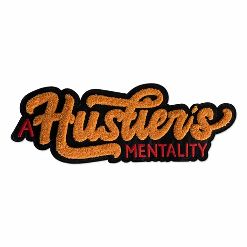 Hustler's Mentality Letterman Jacket Patch - Custom Patch