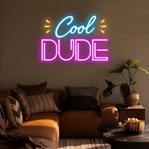 Cool Dude Neon Sign - Custom Patch