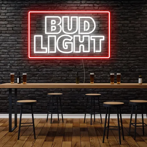 Simple Bud Light Neon Sign - Custom Patch
