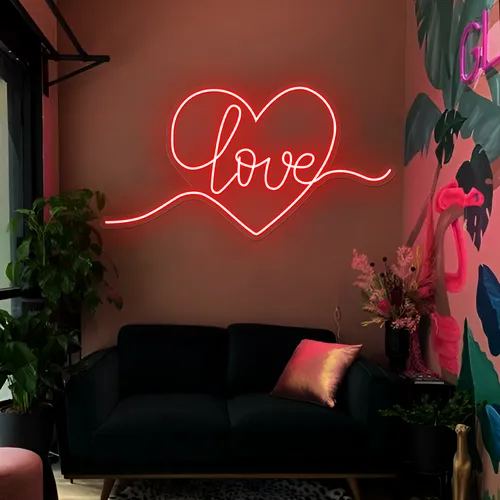 Heart of Love Neon Sign
