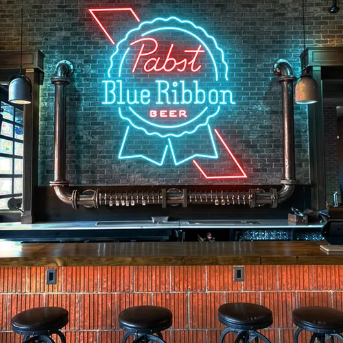 Pabst Blue Ribbon Neon Sign - Custom Patch