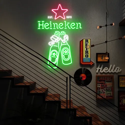 Heineken Neon Signs - Custom Patch