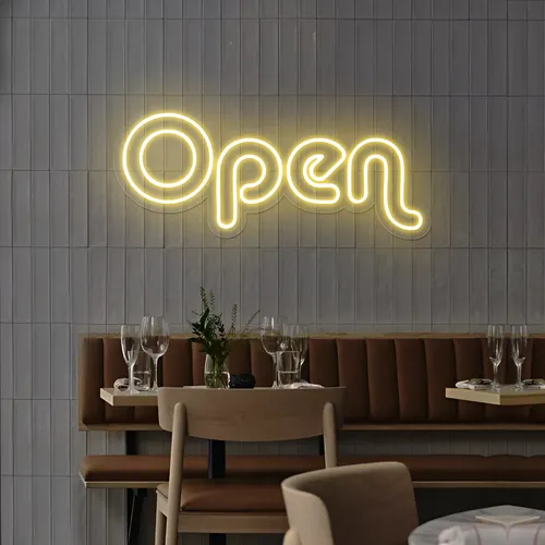 Bright Open Neon Sign - Custom Patch