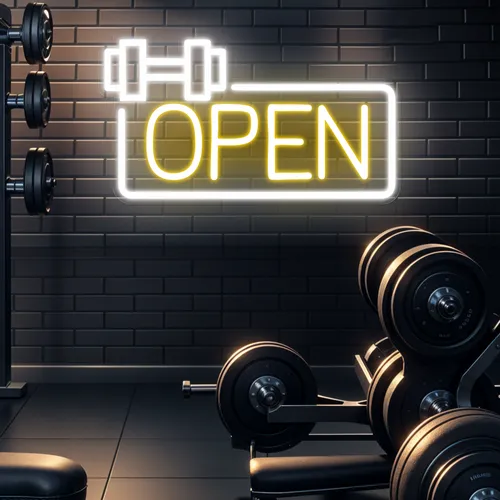 Bold Open Neon Sign - Custom Patch