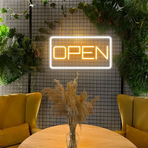 Inviting Open Neon Sign - Custom Patch