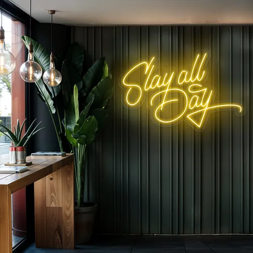 Slay All Day Neon Sign - Custom Patch