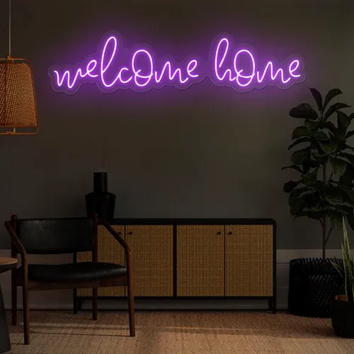 Welcome Home Neon Sign - Custom Patch