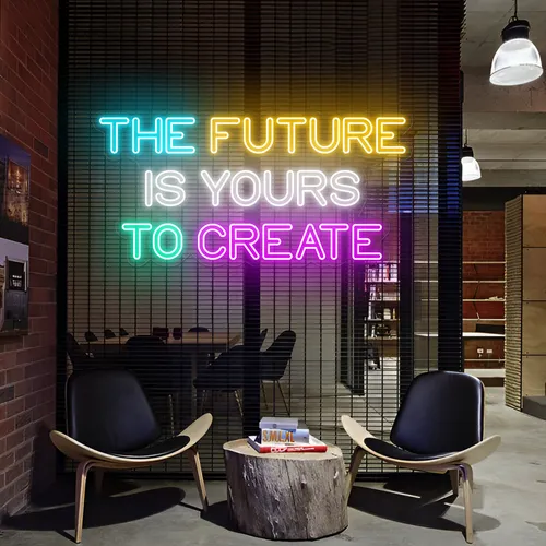 Limitless The Future is Yours to Create Neon Sign - Custom Patch