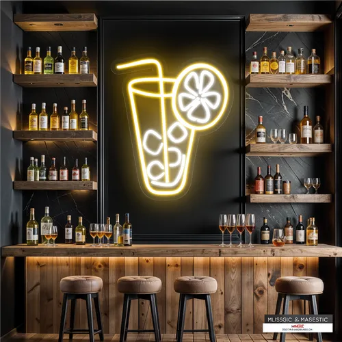 Tropical Glass Neon Sign - Custom Patch