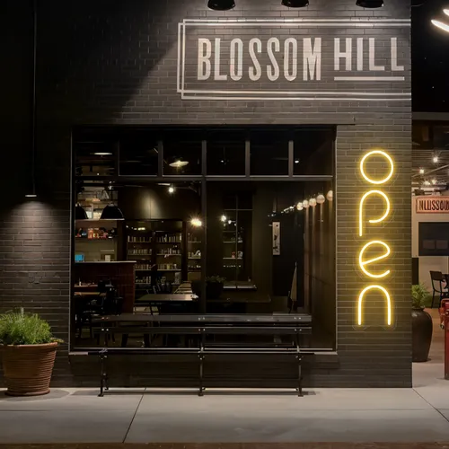 Open Vertical Neon Sign - Custom Patch