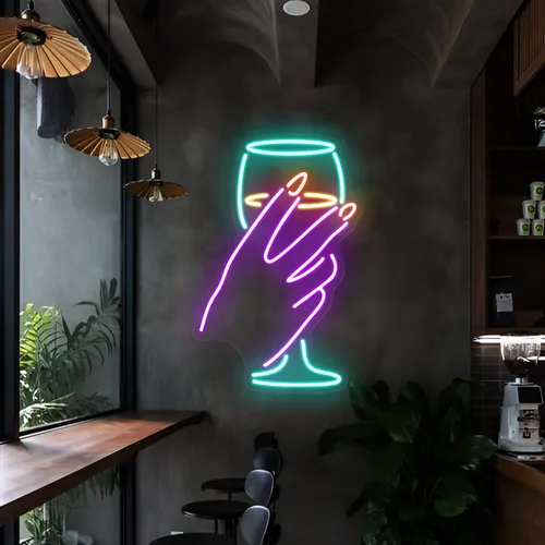 Chic Glass Neon Sign - Custom Patch