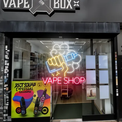 Vape Shop Window Neon Sign - Custom Patch