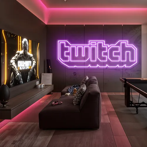 Twitch Streamer Neon Sign - Custom Patch