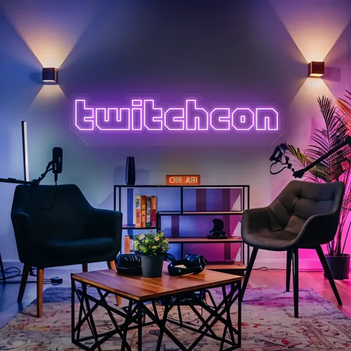 TwitchCon Gamer Lounge Neon Sign - Custom Patch