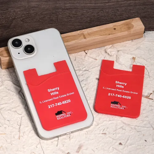 Silicone Phone Wallet Card Holder - Custom Patch