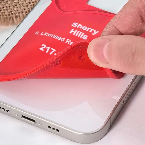 Silicone Phone Wallet Card Holder - Custom Patch