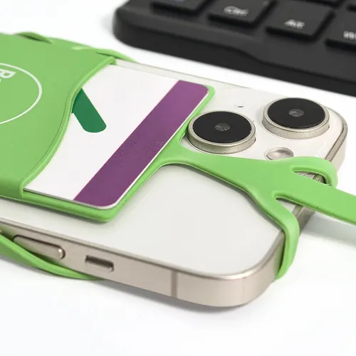 Lanyard Silicone Phone Wallet Holder - Custom Patch