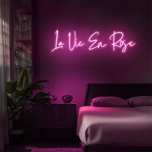 La Vie En Rose Neon Sign - Custom Patch