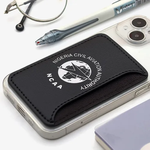 Leather Phone Wallet with Side Slit - Custom Patch