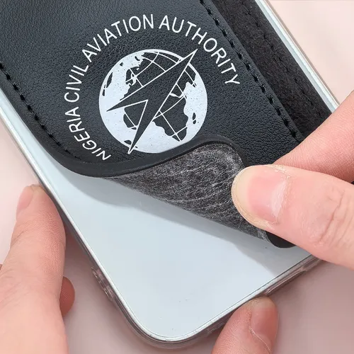 Leather Phone Wallet with Side Slit - Custom Patch